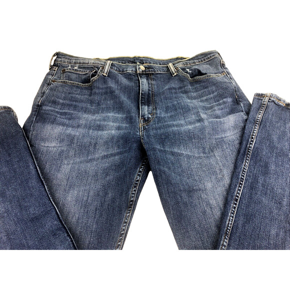 Levi's 514 Men's Jeans 40 x 32 Regular Fit Straight Leg Y2K Blue Denim Stonewash - Picture 3 of 13